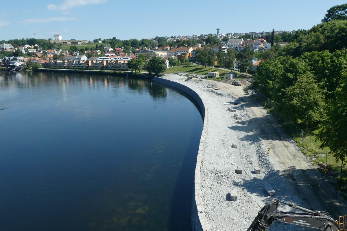 Fyllingen i Nidelva nærmer seg ferdigstillelse